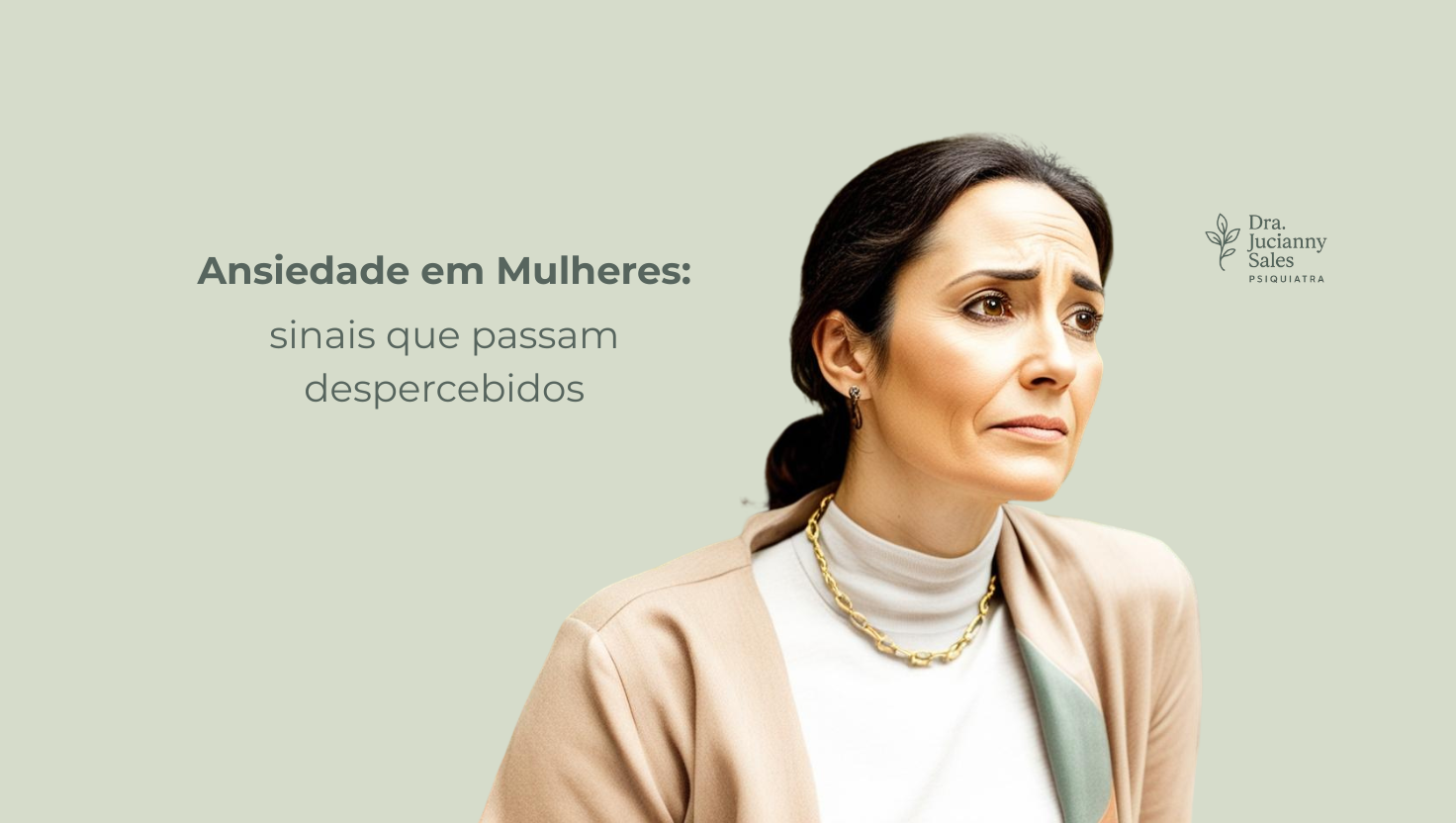 Mulher com ansiedade, preocupada e angustiada